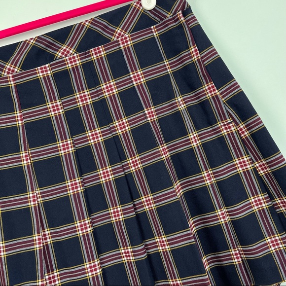 H&M Plaid Pleated Mini Skirt High Waist 10 - Picture 5 of 5